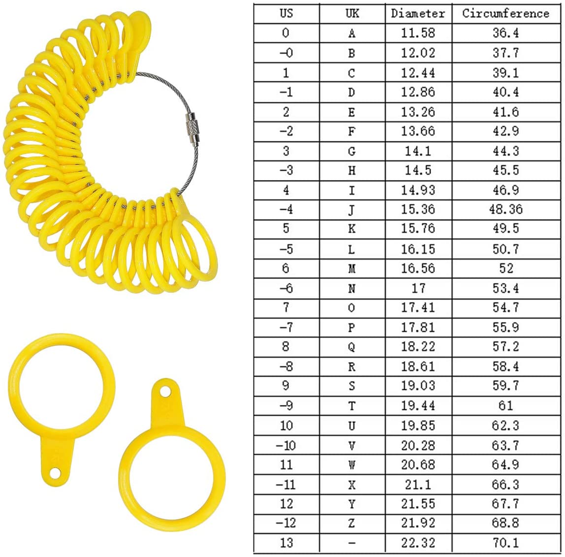 Ring Measurement Tool, Ring Sizer Set Professional Ring Sizer Measuring  Tool, Ring Sizing Kit, Portable Ring Sizer